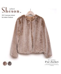 Sheson | Sheson(シーズン)セレクト ファーノーカラージャケット(その他アウター)