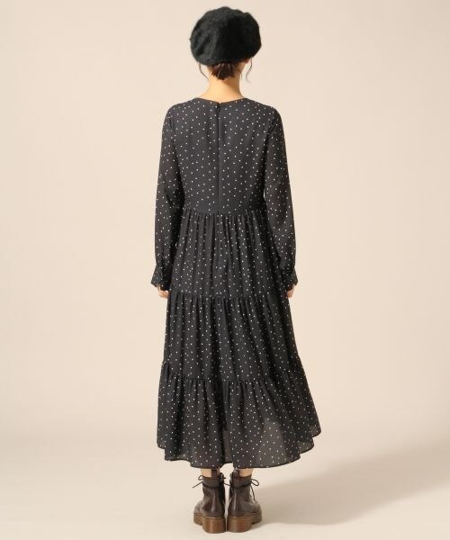 LOWRYS FARM（ローリーズファーム）の「★WEB先行予約アイテム★ＪＺドットティアードワンピース（ワンピース/ドレス・ブラック/ブラウン）」の4枚目の写真