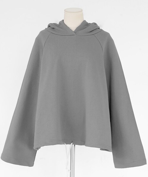 DHOLIC（ディーホリック）の「ドローストリングラグランフードプルオーバー（スウェット・レディース・ベージュ/ブラック/グレー/ピンク・FREE）」の3枚目の写真