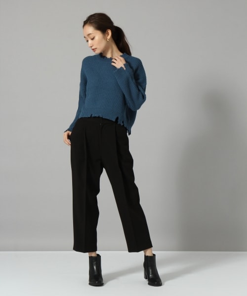 JEANASIS（ジーナシス）の「アソートテーパードワイドトラウザー（パンツ・ブラック()/グレー()/グレー系その他()/ブラウン系その他()）」の5枚目の写真