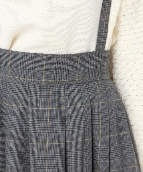 studio CLIP(スタディオクリップ)の「レーヨン混起毛チェックサス付きスカート(スカート・チドリ/グレンチェック)」の9枚目の写真