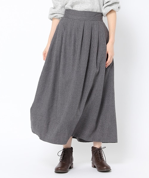 studio CLIP(スタディオクリップ)の「レーヨン混起毛チェックサス付きスカート(スカート・チドリ/グレンチェック)」の4枚目の写真