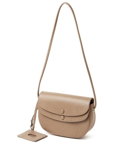 studio CLIP（スタディオクリップ）の「2フラップパスケース付きショルダーバッグ（バッグ・シルバー/ブラック/ベージュ）」の3枚目の写真