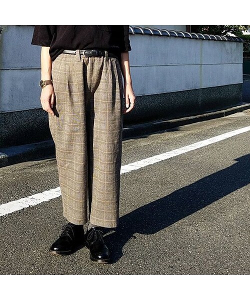 Handmade(ハンドメイド)の「サルエル風チェックパンツ(その他パンツ・レディース・その他)」の4枚目の写真