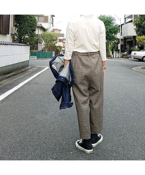 Handmade(ハンドメイド)の「サルエル風チェックパンツ(その他パンツ・レディース・その他)」の2枚目の写真