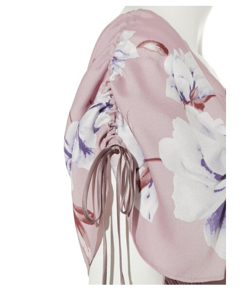 SNIDEL（スナイデル）の「ビッグフラワーロングワンピース（マキシ丈・ロングワンピース・レディース・PNK/YEL/NVY・0/1）」の10枚目の写真