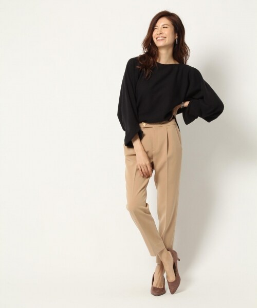 BABYLONE（バビロン）の「ＴＲシガレットＰＴ（パンツ・ベージュ/ネイビー）」の8枚目の写真