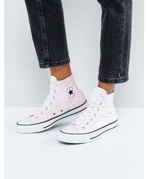 CONVERSE | Converse Chuck Taylor All Star Velvet Hi Top Sneakers In Pink(スニーカー)