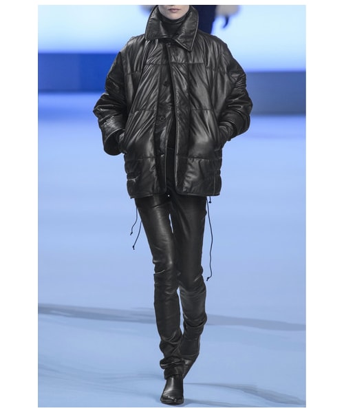 ジャケット・アウター HAIDER ACKERMANN FW20 Leather Set up HAIDER ACKERMANN WOMENS PADDED ZIP-UP JACKET BLACK | 50%OFF SALE