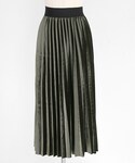 DHOLIC | ウエストストレッチベロアプリーツスカート(裙子)
