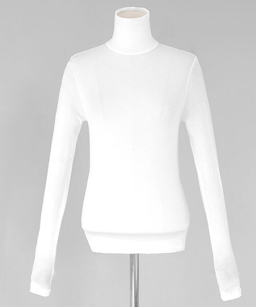 DHOLIC(ディーホリック)の「5COLORSスリムフィットハイネックTシャツ(Tシャツ/カットソー・レディース・ブルー/グレー/ブラック/ホワイト/レッド・FREE)」の2枚目の写真