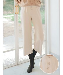 KORMARCH | ハイウエスト4ボタンポイントワイドパンツ(カーゴパンツ)