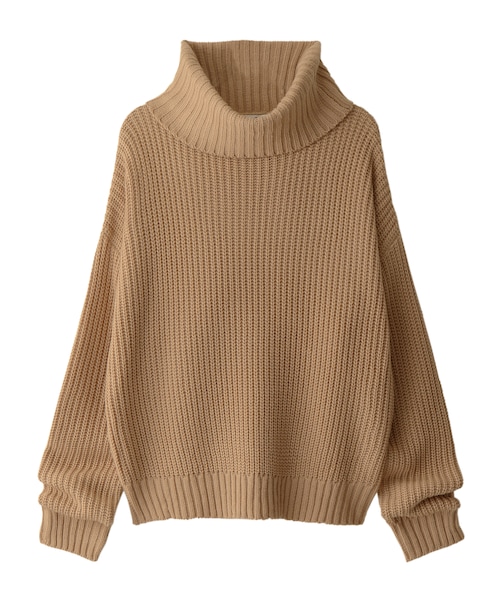 GRL（グレイル）の「タートルニットトップス（ニット/セーター・レディース・ブラウン/濃いピンク/グレー/マスタード/レンガ/ブラック/レッド/ピンク/グリーン/ネイビー/ボルドー/アイボリー/ラベンダー/ベージュ/モカ/ダークレッド/ワイン・F/Ｆ）」の10枚目の写真