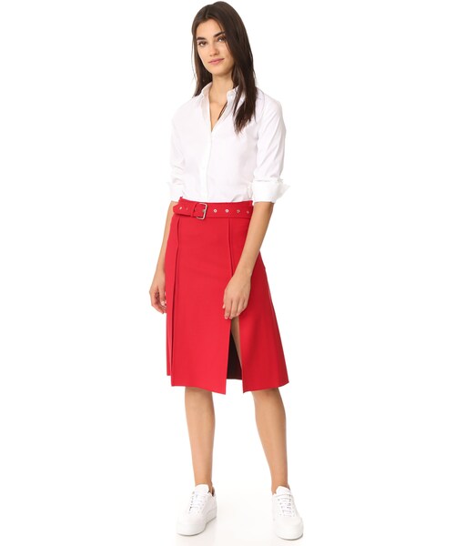 HELMUT LANG(ヘルムートラング)の「Helmut Lang Kilt Skirt(スカート・レディース・Red・0/2/12)」の4枚目の写真