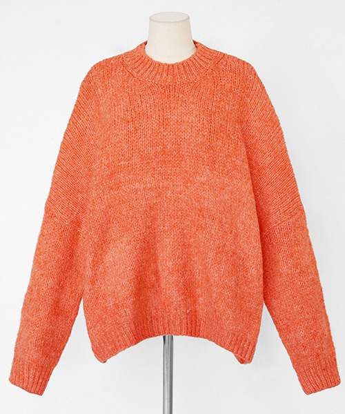 DHOLIC(ディーホリック)の「ドロップショルダーニットプルオーバー(ニット/セーター・レディース・イエロー/ピンク/ベージュ/ブルー/オレンジ・FREE)」の5枚目の写真