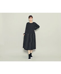 HOTPING | プリーツ切替ドット柄ワンピース(ワンピース)