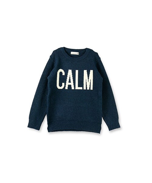 BRANSHES（ブランシェス）の「ウォッシャブルロゴニット（ニット/セーター・キッズ・ネイビーブルー/アイボリー・80～150）」の2枚目の写真