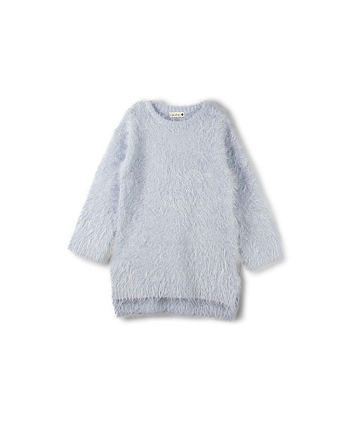 BRANSHES（ブランシェス）の「シャギーニットワンピース（ワンピース・キッズ・ローズピンク/サックス・80～150）」の2枚目の写真