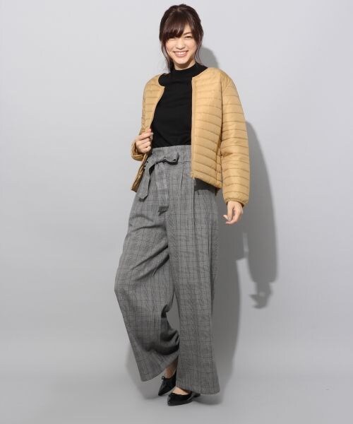 BLISS POINT(ブリスポイント)の「AWハイウエストパンツ(パンツ・ブラック/グレー/グレーチェック/ブラウンチェック)」の7枚目の写真