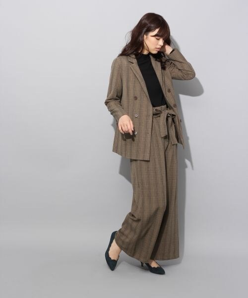 BLISS POINT(ブリスポイント)の「AWハイウエストパンツ(パンツ・ブラック/グレー/グレーチェック/ブラウンチェック)」の4枚目の写真