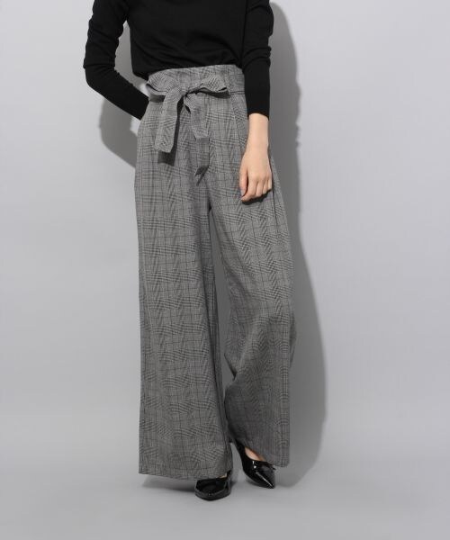 BLISS POINT(ブリスポイント)の「AWハイウエストパンツ(パンツ・ブラック/グレー/グレーチェック/ブラウンチェック)」の3枚目の写真