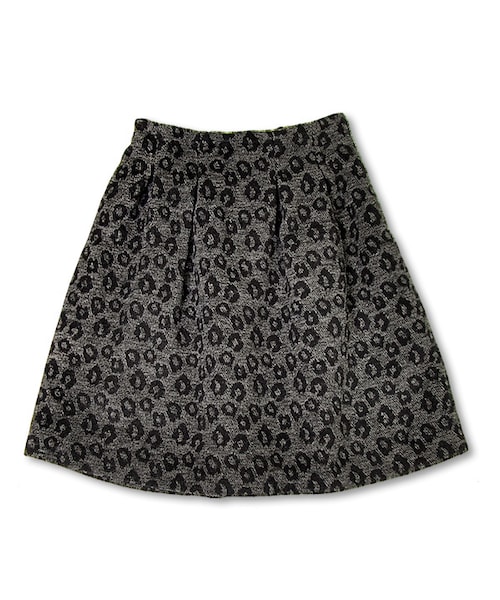 flower（フラワー）の「still animal skirt～ｽﾃｨﾙｱﾆﾏﾙｽｶｰﾄ（スカート・レディース・brown/gray・FREE）」の2枚目の写真