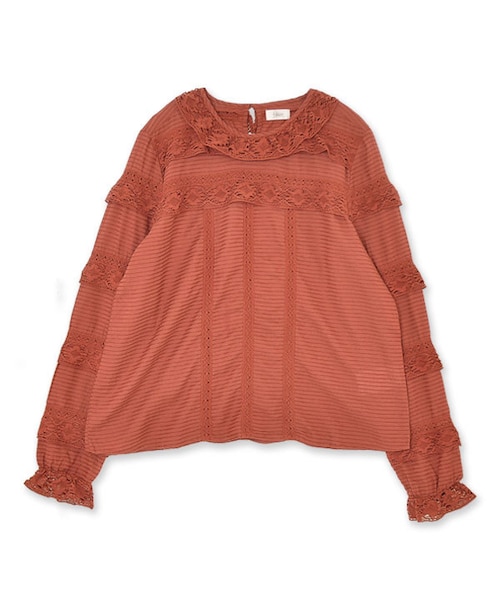 flower（フラワー）の「charlott’s blouse ～ｼｬｰﾛｯﾄﾌﾞﾗｳｽ（シャツ/ブラウス・レディース・ホワイト/ブラック/ブラウン・FREE）」の3枚目の写真