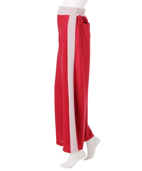 jouetie(ジュエティ)の「ラメラインパンツ(パンツ・レディース・ブラック/レッド/ブラウン・M)」の9枚目の写真