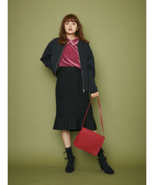 merry jenny（メリージェニー）の「シンプルフェイクレザーポシェット（バッグ・レディース・ブラック/レッド/グリーン・F）」の6枚目の写真