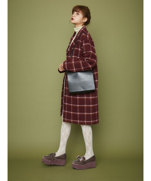 merry jenny（メリージェニー）の「シンプルフェイクレザーポシェット（バッグ・レディース・ブラック/レッド/グリーン・F）」の7枚目の写真