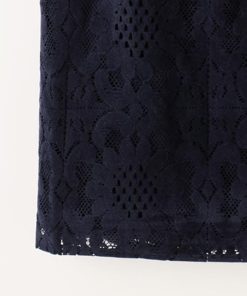 RAY CASSIN（レイカズン）の「スウェード調レースミニスカート（スカート・レディース・ブラック/ネイビー/キャメル・FREE）」の7枚目の写真