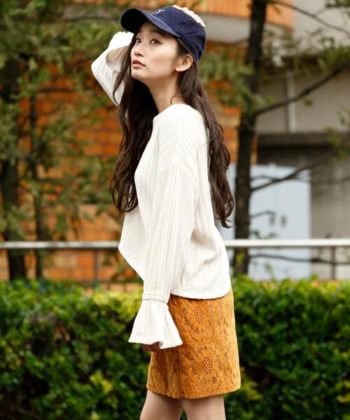 RAY CASSIN（レイカズン）の「スウェード調レースミニスカート（スカート・レディース・ブラック/ネイビー/キャメル・FREE）」の11枚目の写真