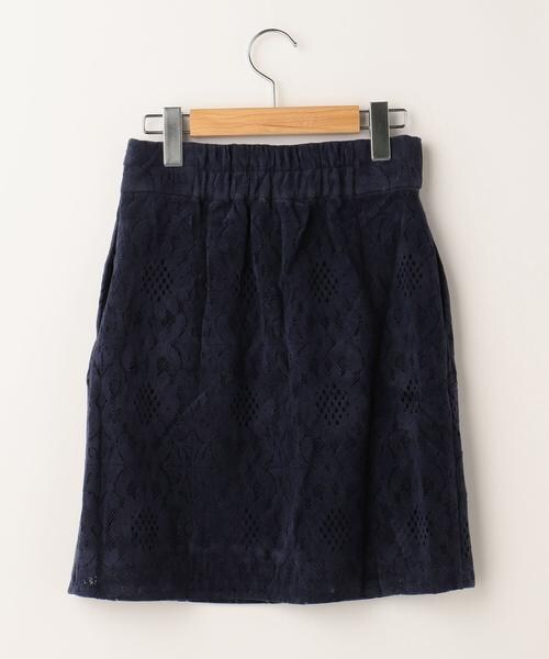 RAY CASSIN（レイカズン）の「スウェード調レースミニスカート（スカート・レディース・ブラック/ネイビー/キャメル・FREE）」の4枚目の写真