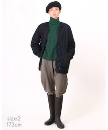 45R（フォーティファイブアール）の「インディゴキルティングブルゾン