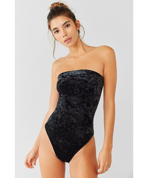 Out From Under,Out From Under MJ Velvet Tube Top Bodysuit - WEAR