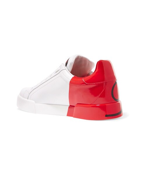 DOLCE&GABBANA(ドルチェアンドガッバーナ)の「Dolce & Gabbana - Painted Matte And Patent-leather Sneakers - White(スニーカー・レディース・White・IT37/IT39/IT38.5/IT36/IT40/IT39.5/IT37.5/IT35/IT38/IT36.5/IT41/IT35.5)」の3枚目の写真