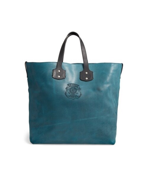 GHURKA （グルカ）の「Ghurka Broadway Ii Leather Tote - Blue/green