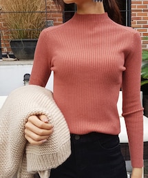 DHOLIC | スリムフィットモックネックニットプルオーバー(ニット/セーター)