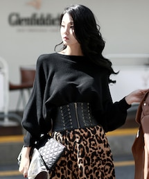 DINT | バットウィングスリーブニットトップ(ニット/セーター)