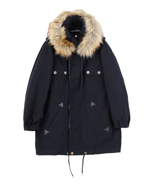 mercibeaucoup,（メルシーボークー）の「メルシーボークー、 / Ｂ：メルモッズ / コート（ジャケット/アウター・khaki 0○01○03○/navy 0○01○03○/gray 0○01○03○・サイズ,身丈,肩幅,身幅,袖丈,0,77.5,46,55,53.5,01,79,47.5,58,56.5,03,84.5,52,61.5,60,）」の2枚目の写真