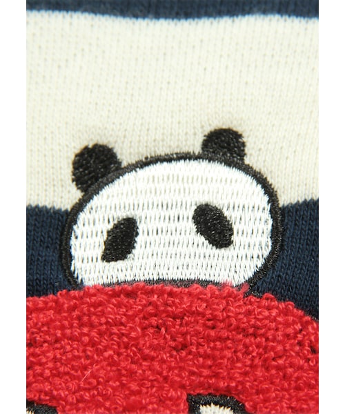 Design Tshirts Store graniph(デザイン ティーシャツ ストア グラニフ)の「ロング スリーブ スウェット B (P ロゴ パンダ)(その他・キッズ・ナチュラル・90/100/110/120/130)」の3枚目の写真