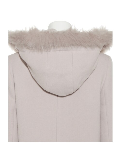 SNIDEL(スナイデル)の「2wayフードエコファーコート(ファーアウター・レディース・LGRY/PBEG/BLK・0/1)」の13枚目の写真