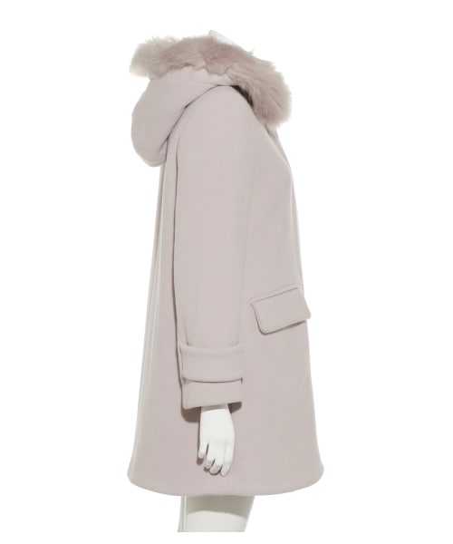 SNIDEL(スナイデル)の「2wayフードエコファーコート(ファーアウター・レディース・LGRY/PBEG/BLK・0/1)」の7枚目の写真