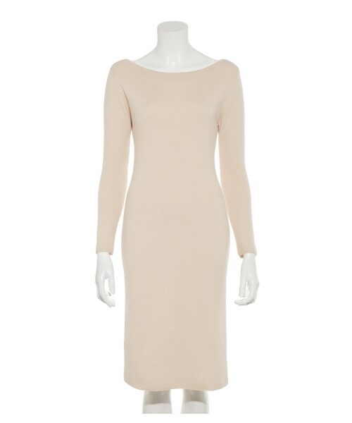 SNIDEL（スナイデル）の「バックデザインミドルワンピース（膝丈ワンピース・レディース・BEG/MST/BLK・F）」の5枚目の写真