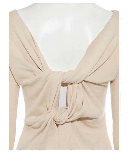 SNIDEL（スナイデル）の「バックデザインミドルワンピース（膝丈ワンピース・レディース・BEG/MST/BLK・F）」の10枚目の写真