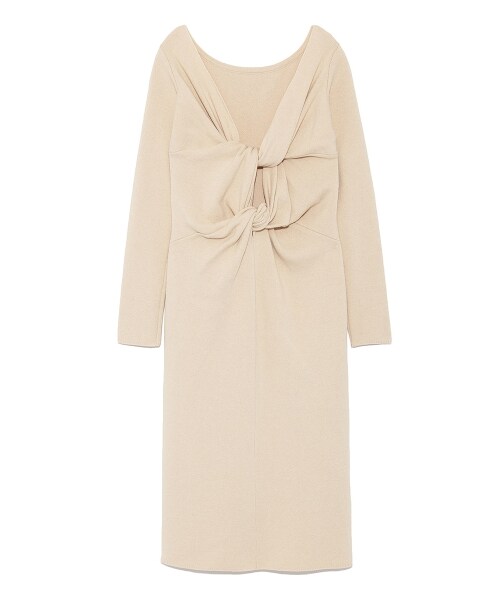 SNIDEL（スナイデル）の「バックデザインミドルワンピース（膝丈ワンピース・レディース・BEG/MST/BLK・F）」の4枚目の写真