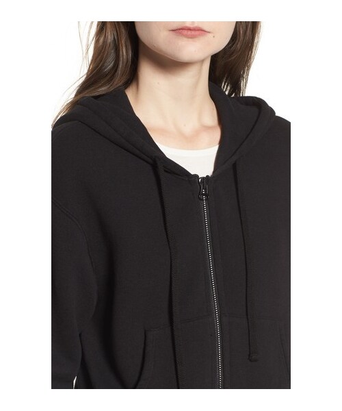 JAMES PERSE(ジェームスパース)の「Women's James Perse Plush Terry Zip Hoodie(スウェット・レディース・Black・0/1/2/3/4)」の3枚目の写真