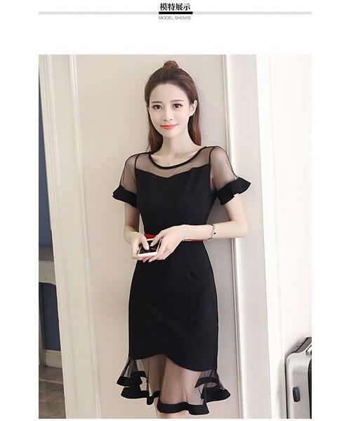 No Brand ノーブランド の 定価円jt Onep4 309 ワンピース ドレス チュニック シースルーワンピース フェミニン パーティー ワンピース Wear