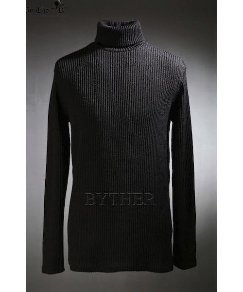 ByTheR（バイザアール）の「起毛タートルネックリブニット（ニット/セーター・メンズ・ベージュ/ブラック/グレー/グリーン/ホワイト・M/L）」の3枚目の写真