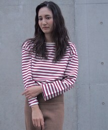 LAULEN | AW COLOR BORDER TOPS(Tシャツ/カットソー)